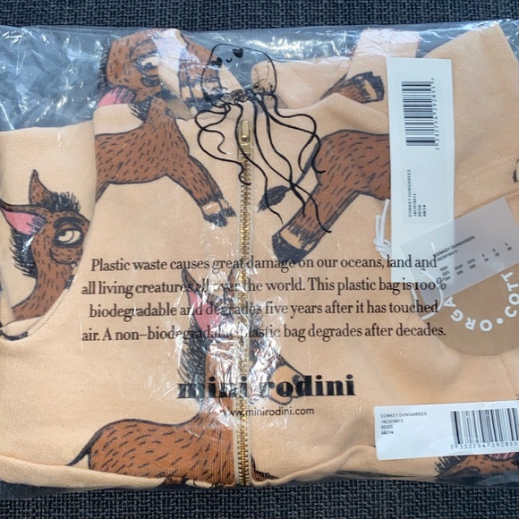 Mini Rodini Donkey AOP Dungarees - NWT - Picture 3 of 3